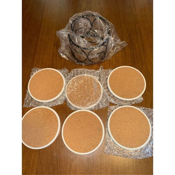 Coasters for Glasses porcelain Funny sayings New Set of 6. Farmhouse Look - Picture 3 of 4